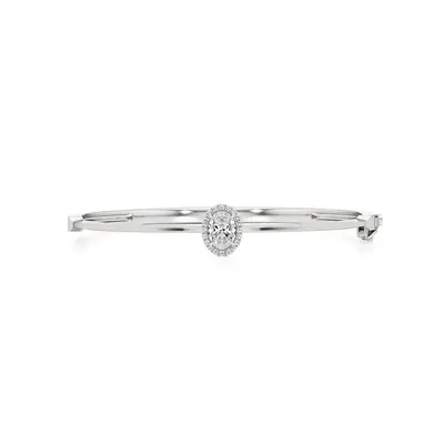 Rime Oval Bangle Halo Bracelet