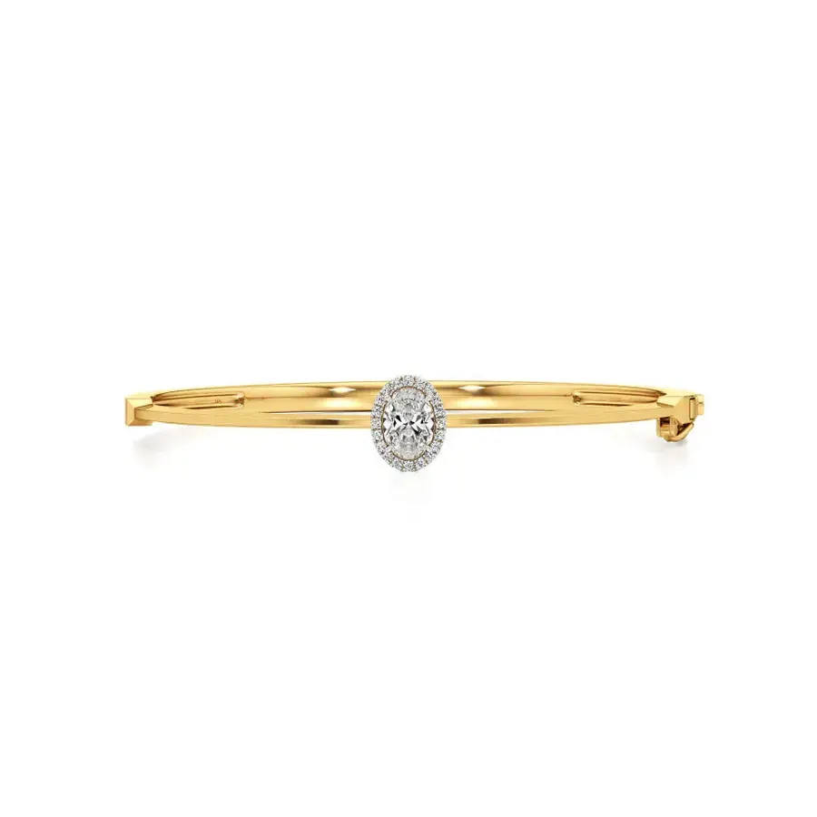 Rime Oval Bangle Halo Bracelet