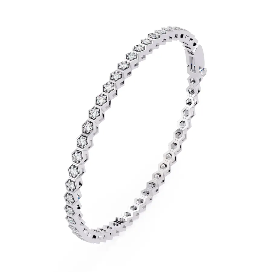 Lattice Round Timeless Tennis Bracelet