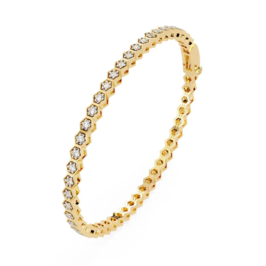 Lattice Round Timeless Tennis Bracelet