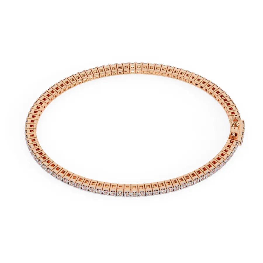 Lattice Round Tennis Bracelet, 3 ct