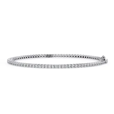 Lattice Round Tennis Bracelet, 3 ct