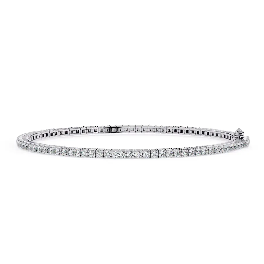 Lattice Round Tennis Bracelet, 3 ct