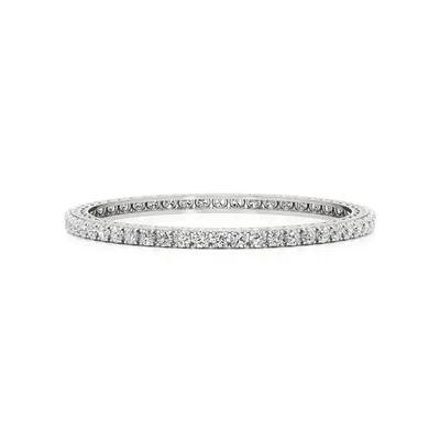 Lattice Round Bangle Tennis Bracelet, 10.4 ct