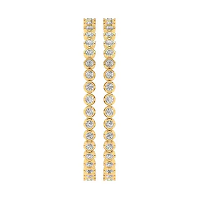 Lattice Round Bezel Bangle Tennis Bracelet
