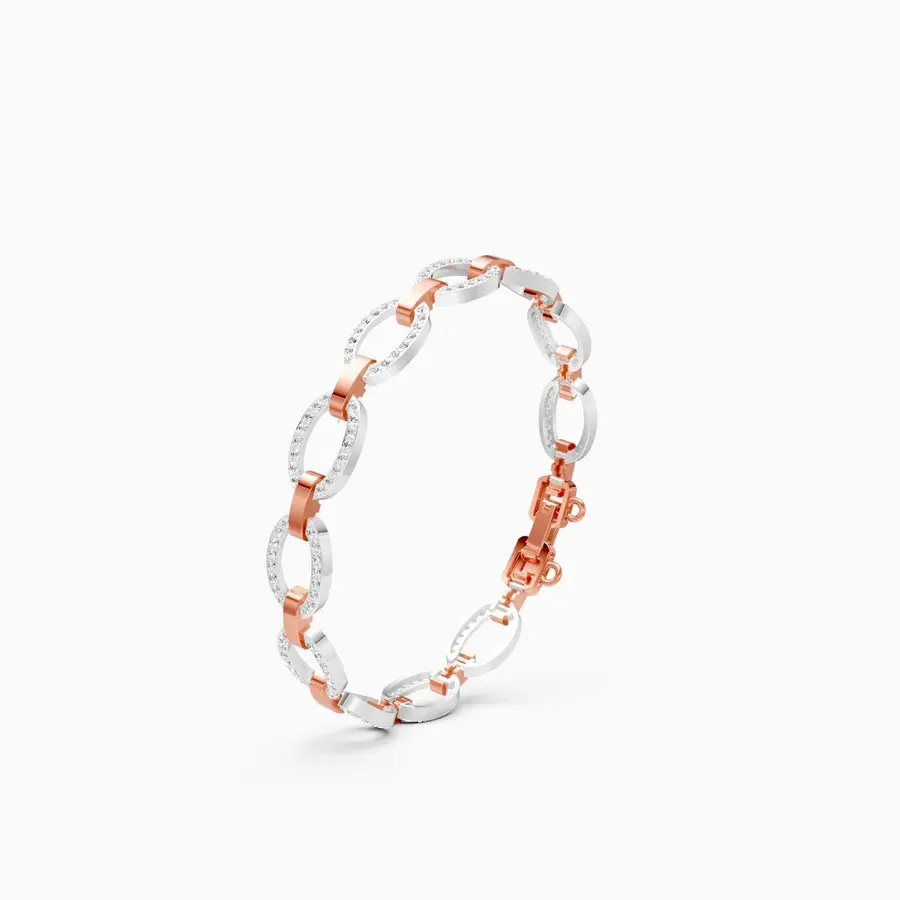 Lattice Cluster Bracelet, 1.23 ct