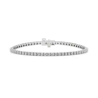 Lattice Round Classic Tennis Bracelet