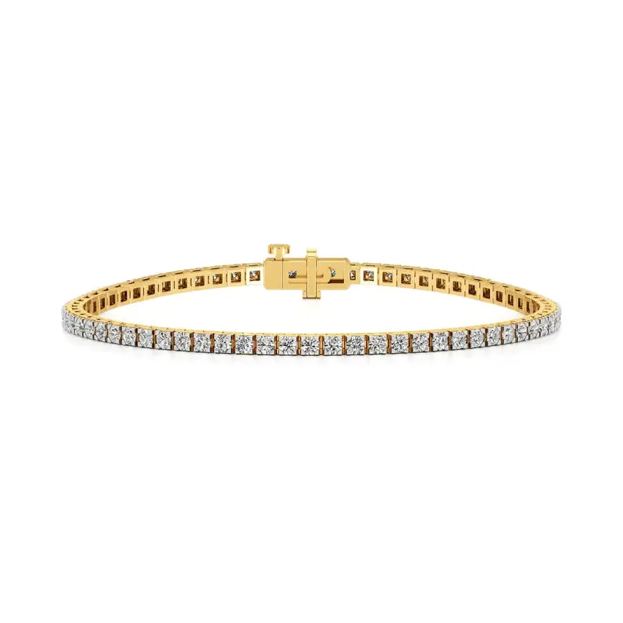 Lattice Round Classic Tennis Bracelet