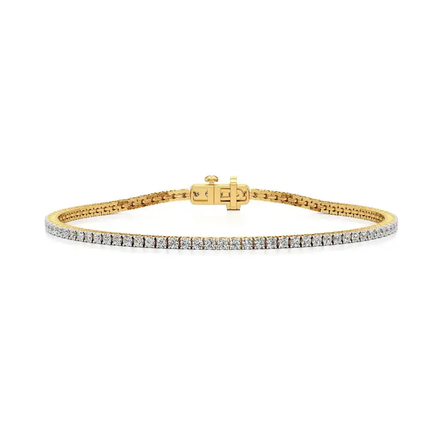 Lattice Round Tennis Bracelet
