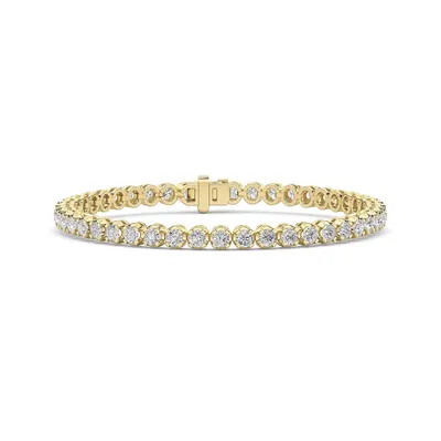 Lattice Round Close-Set Tennis Bracelet