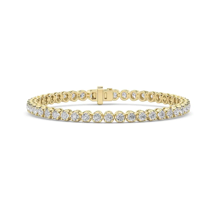 Lattice Round Close-Set Tennis Bracelet