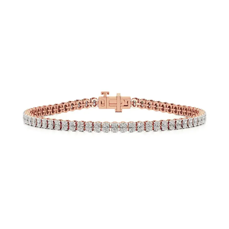 Lattice Oval Tennis Bracelet