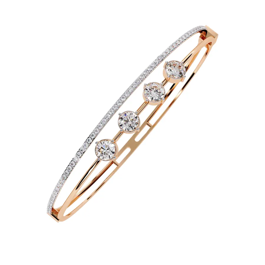 Lattice Round Bangle Bracelet