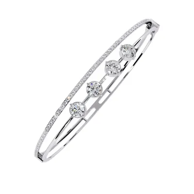 Lattice Round Bangle Bracelet