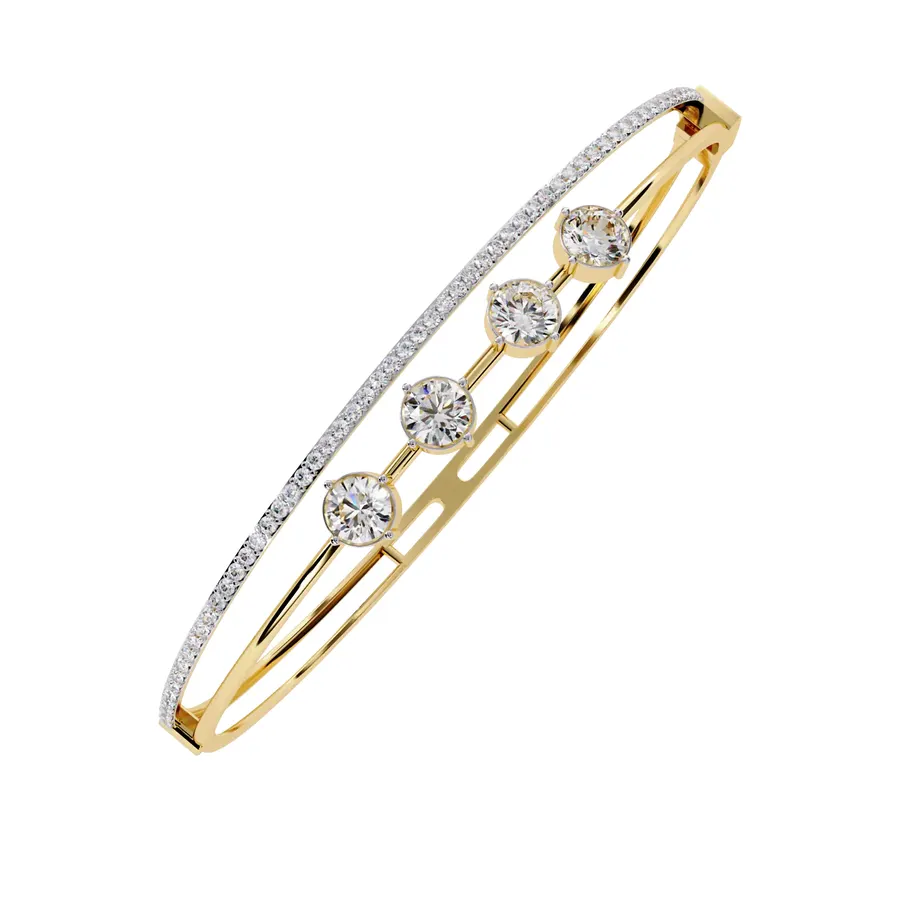 Lattice Round Bangle Bracelet