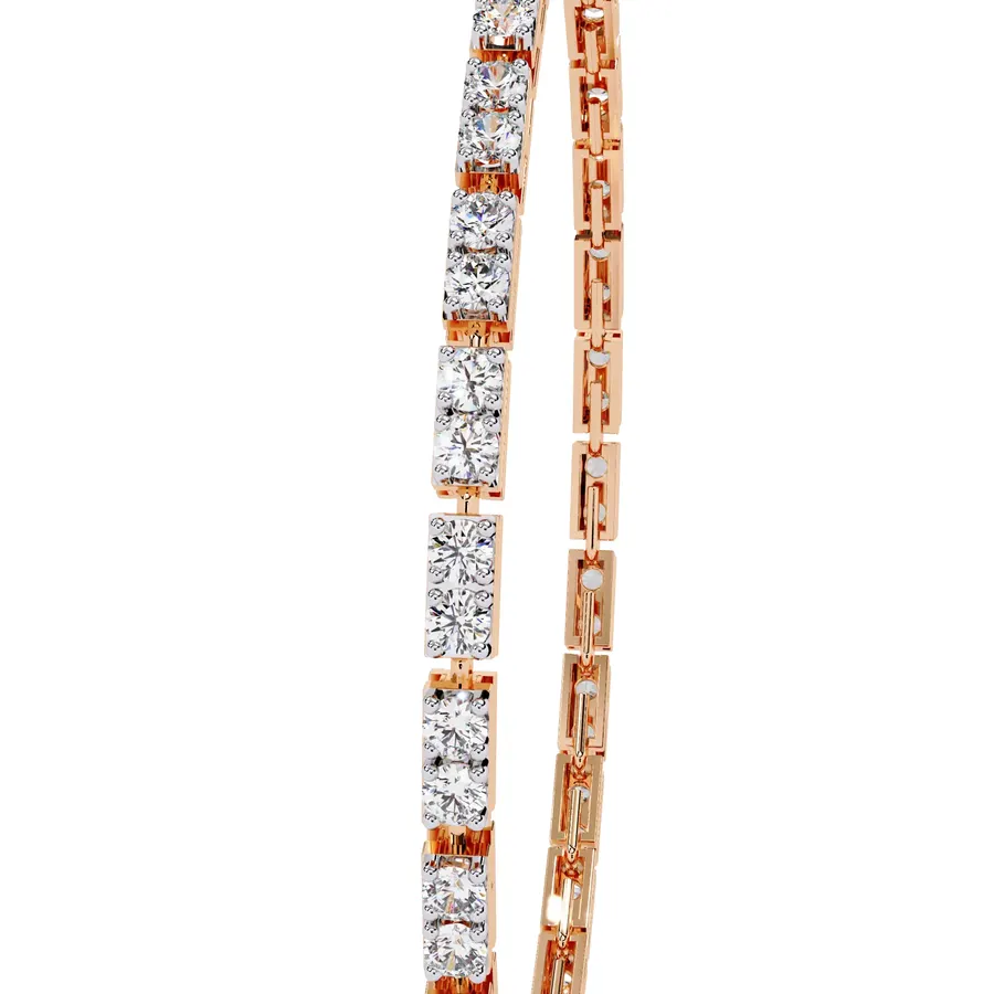Lattice Round Tennis Bracelet, 2.3 ct