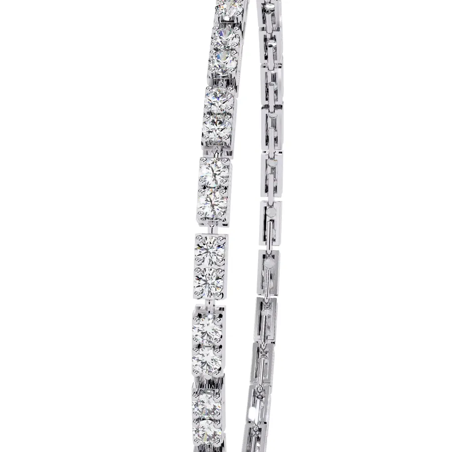 Lattice Round Tennis Bracelet, 2.3 ct