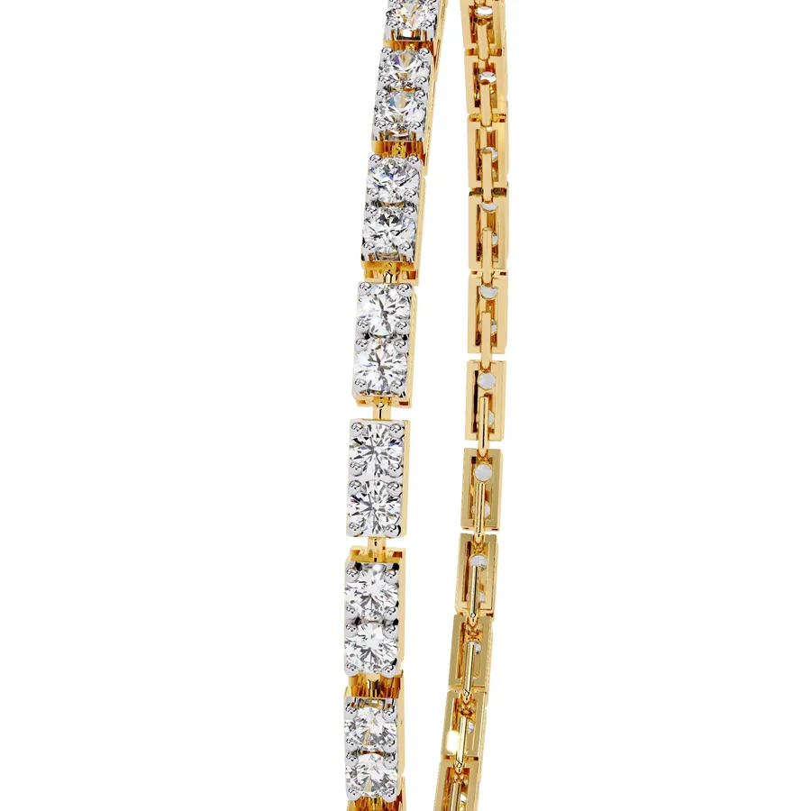Lattice Round Tennis Bracelet, 2.3 ct
