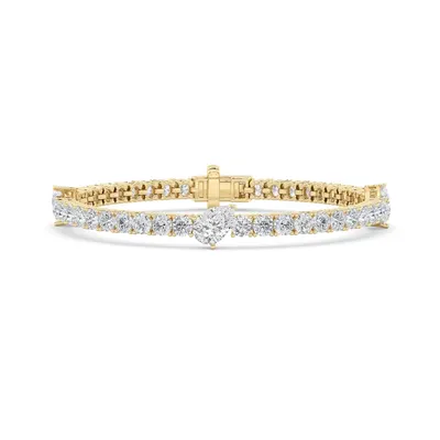 Lattice Round Tennis Bracelet, 2.4 ct