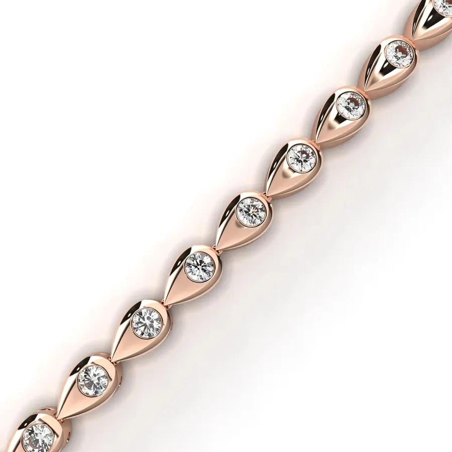 Lattice Bezel Tennis Bracelet