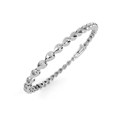 Lattice Bezel Tennis Bracelet