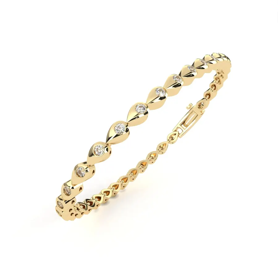 Lattice Bezel Tennis Bracelet