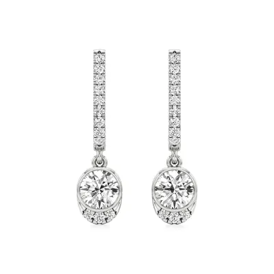 Firn Round Dangle Earrings, 1.22 ct