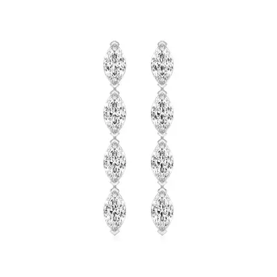 Firn Marquise Dangle Halo Earrings