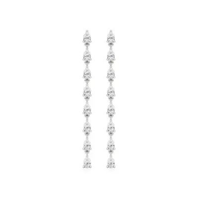 Firn Pear Dangle Earrings, 1.6 ct