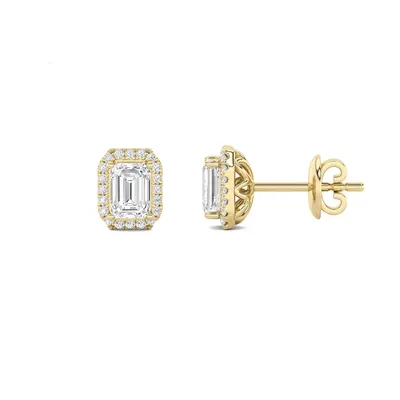 Rime Emerald Halo Earrings