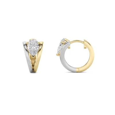 Firn Pear Hoop Earrings