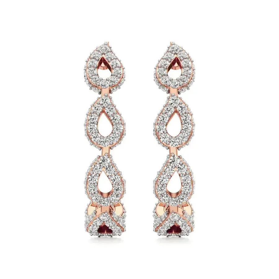 Firn Round Halo Hoop Earrings