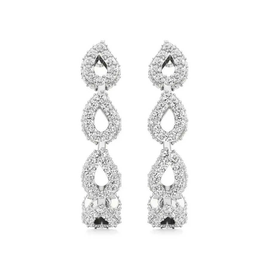 Firn Round Halo Hoop Earrings
