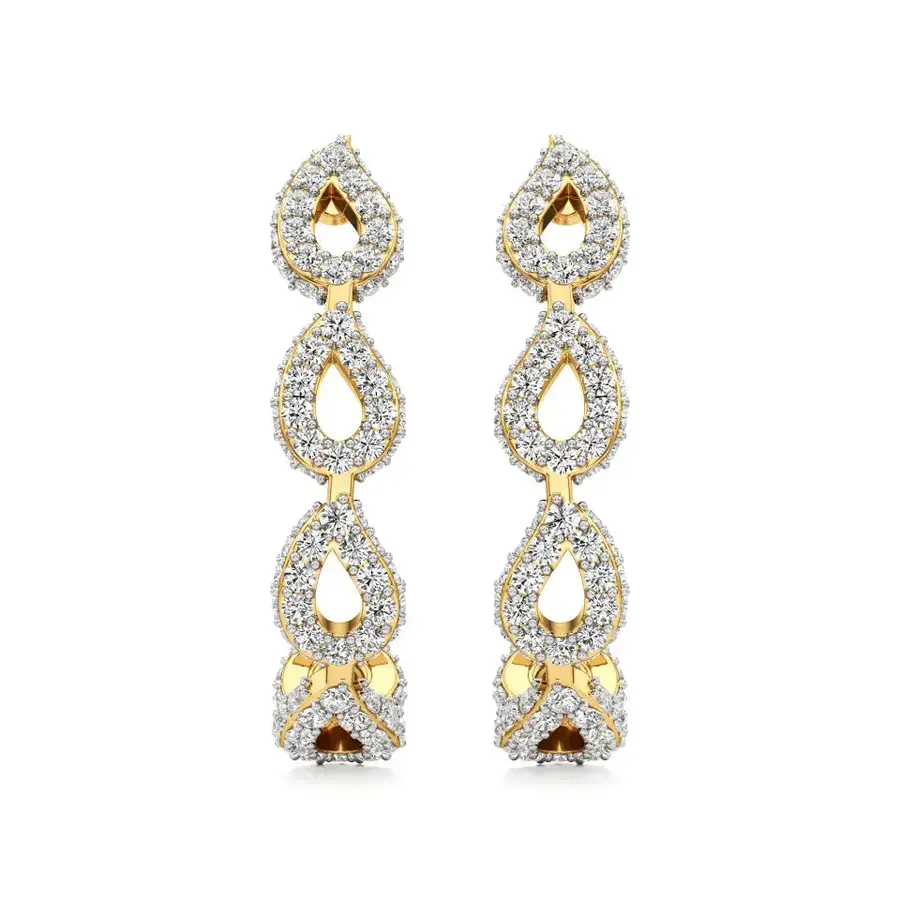 Firn Round Halo Hoop Earrings