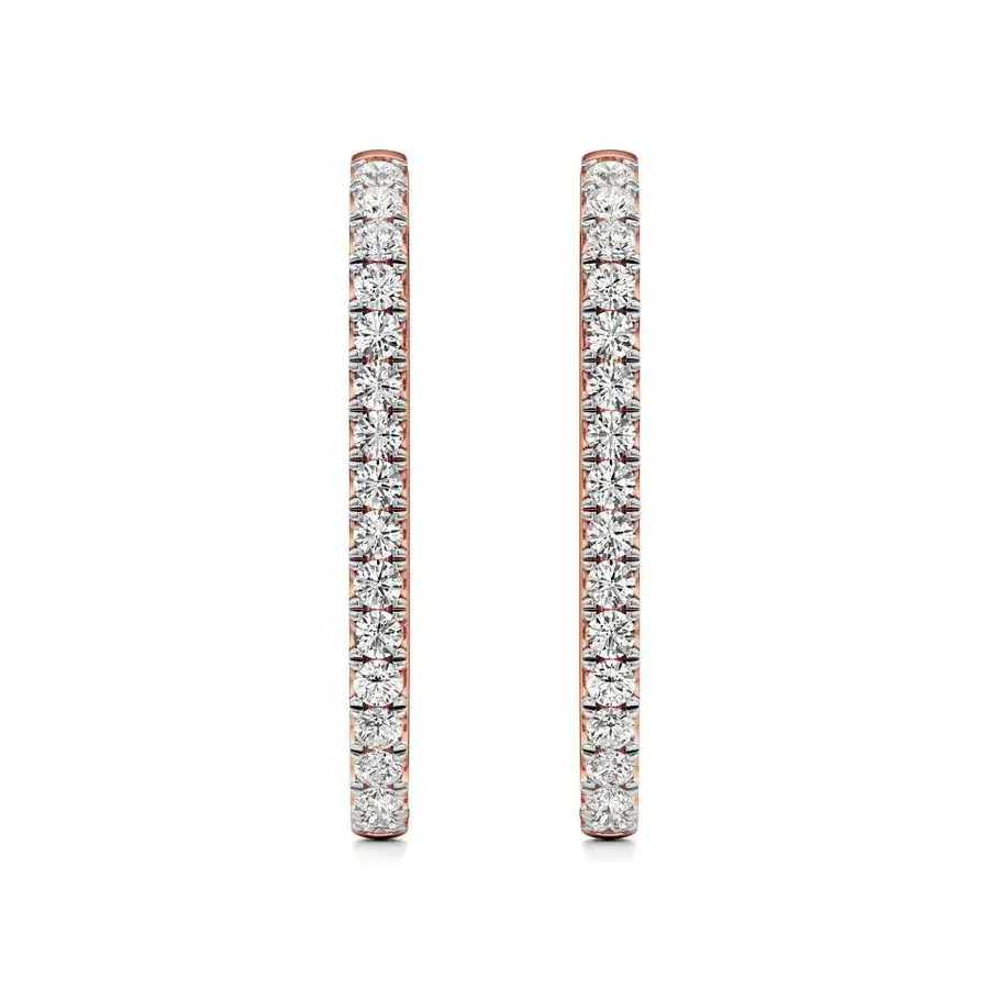 Firn Round Sleek Hoop Earrings, 1 ct