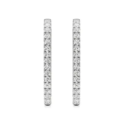 Firn Round Sleek Hoop Earrings, 1 ct