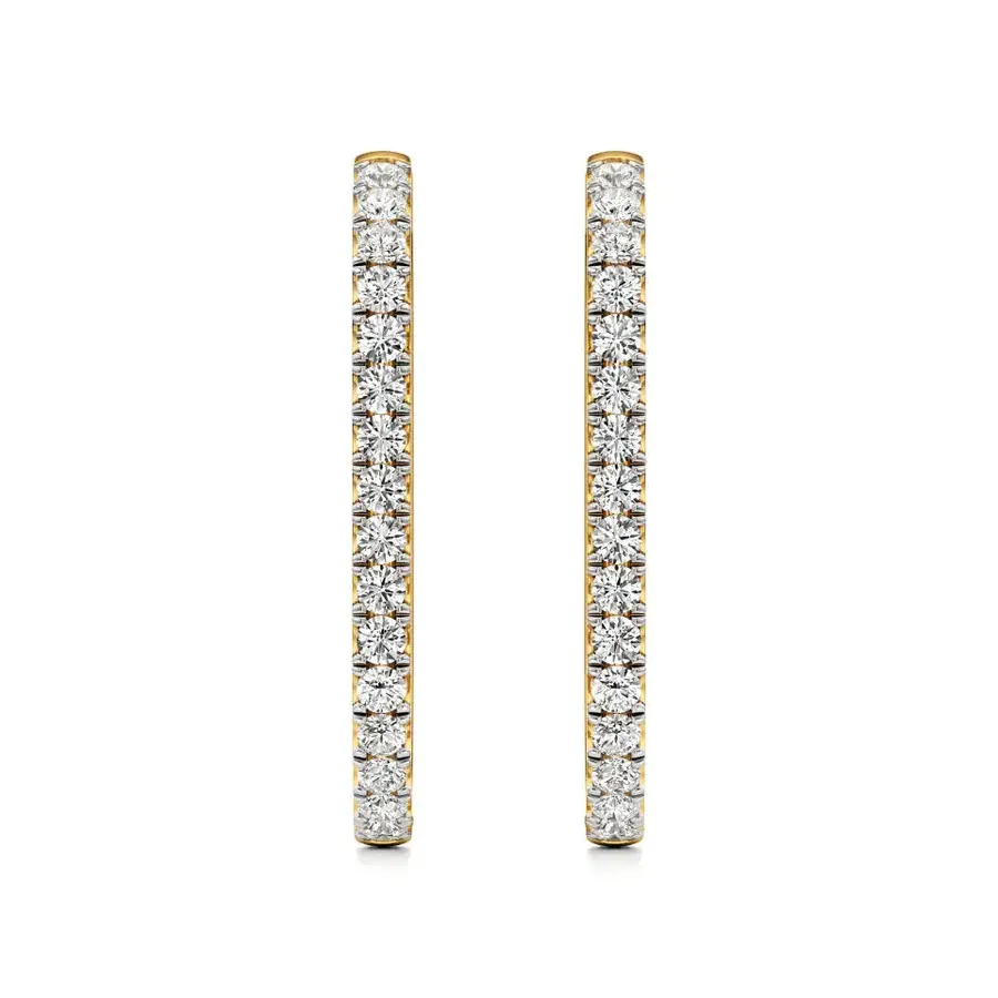 Firn Round Sleek Hoop Earrings, 1 ct