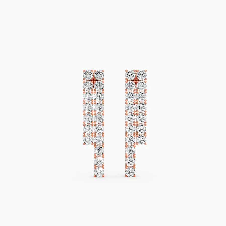 Firn Cluster Earrings, 3.74 ct