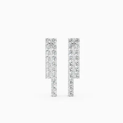 Firn Cluster Earrings, 3.74 ct