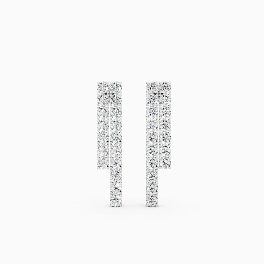 Firn Cluster Earrings, 3.74 ct
