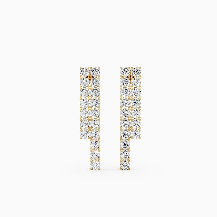 Firn Cluster Earrings, 3.74 ct