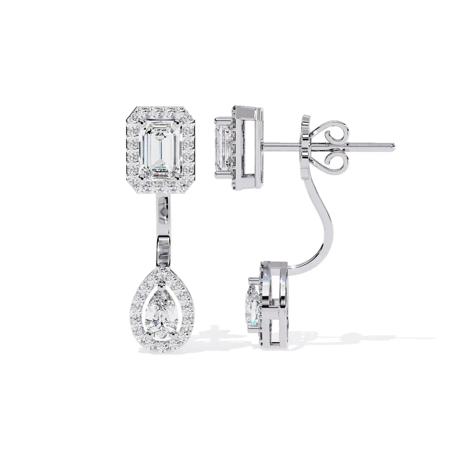 Firn Cluster Earrings, 2.12 ct