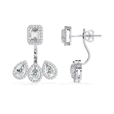 Firn Cluster Earrings, 4.6 ct