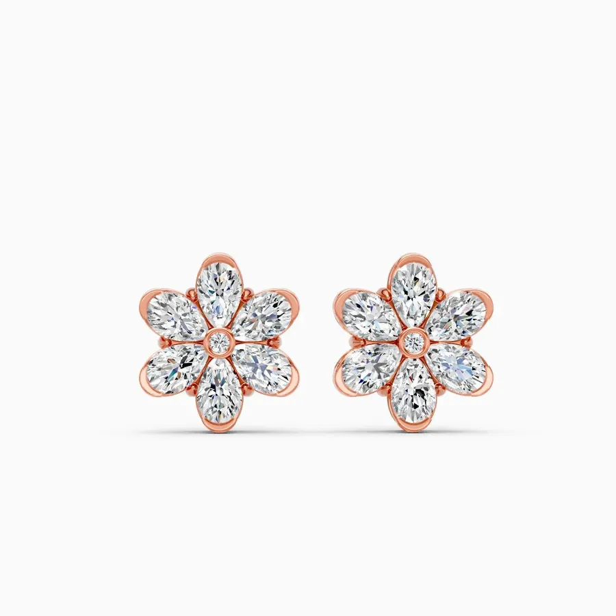 Firn Cluster Stud Earrings, 1.93 ct