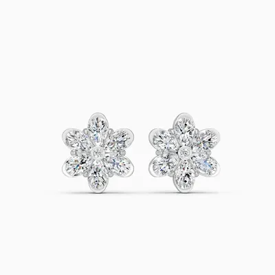 Firn Cluster Stud Earrings, 1.93 ct