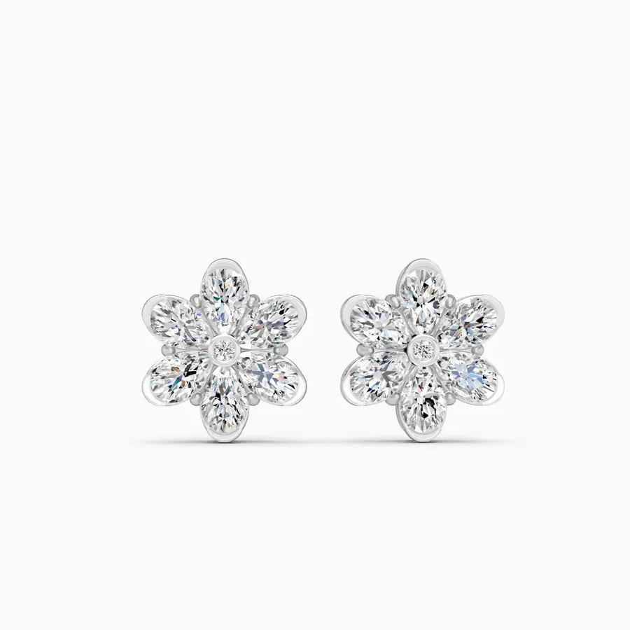 Firn Cluster Stud Earrings, 1.93 ct