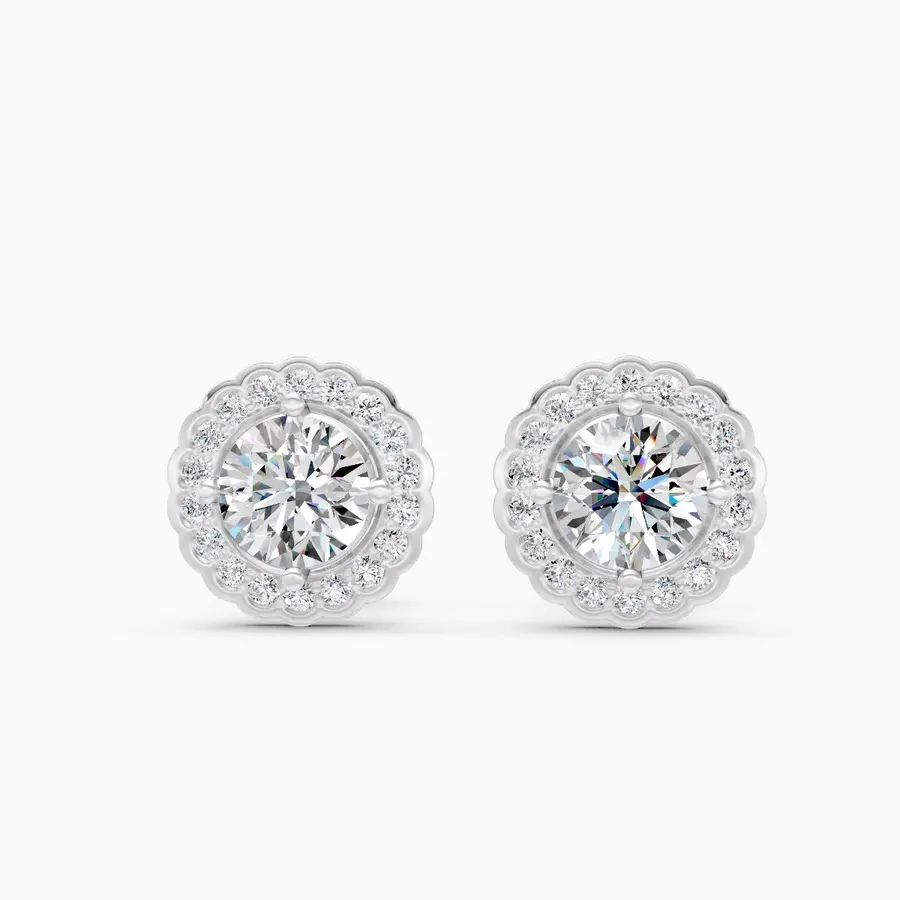 Firn Cluster Stud Earrings, 4.7 ct