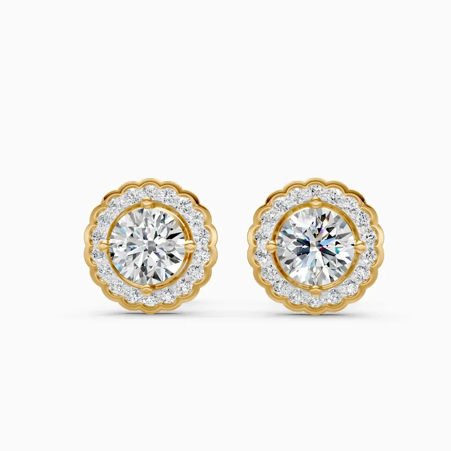 Firn Cluster Stud Earrings, 4.7 ct