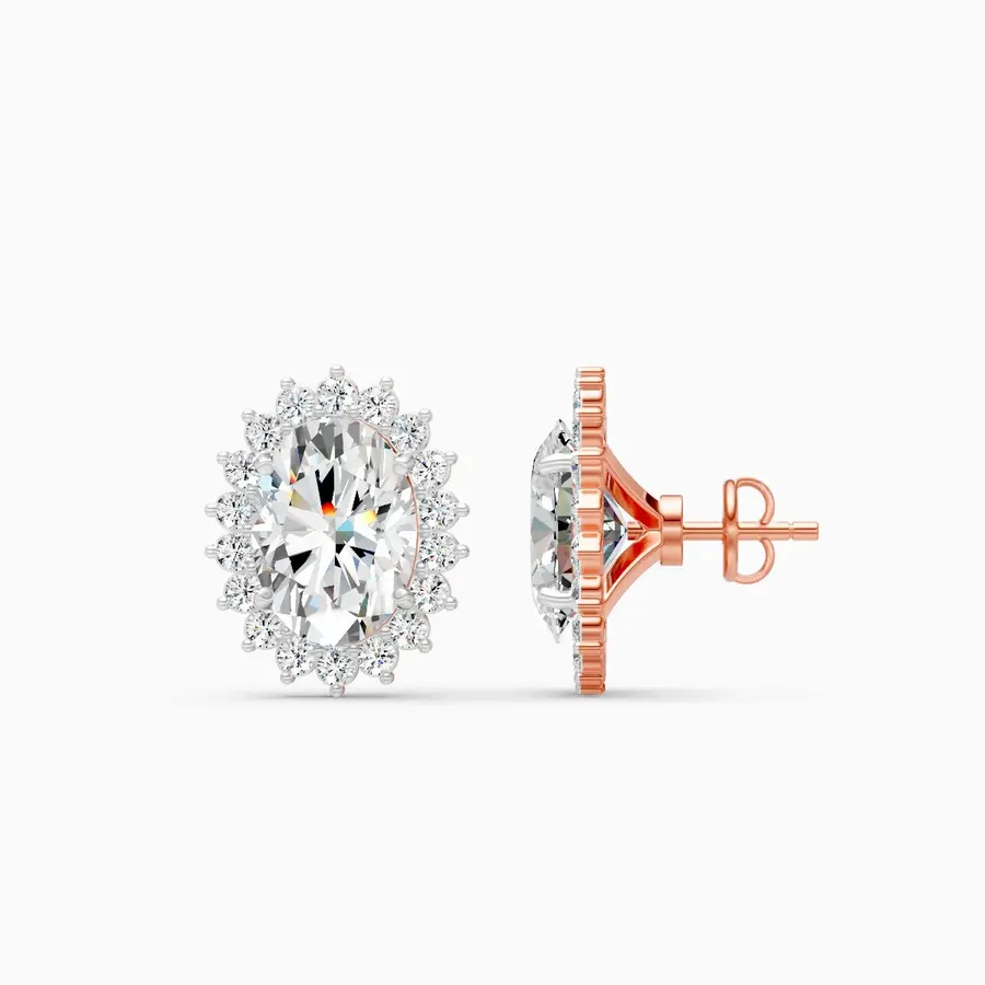 Firn Cluster Stud Earrings, 4.5 ct