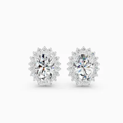 Firn Cluster Stud Earrings, 4.5 ct